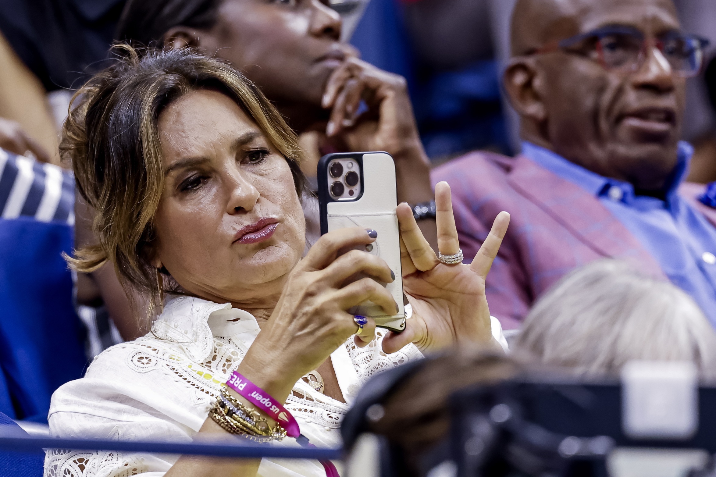 H Mariska Hargitay στον τελικό γυναικών στο USTA National Tennis Center στη Νέα Υόρκη, στις 9 Σεπτεμβρίου 2023