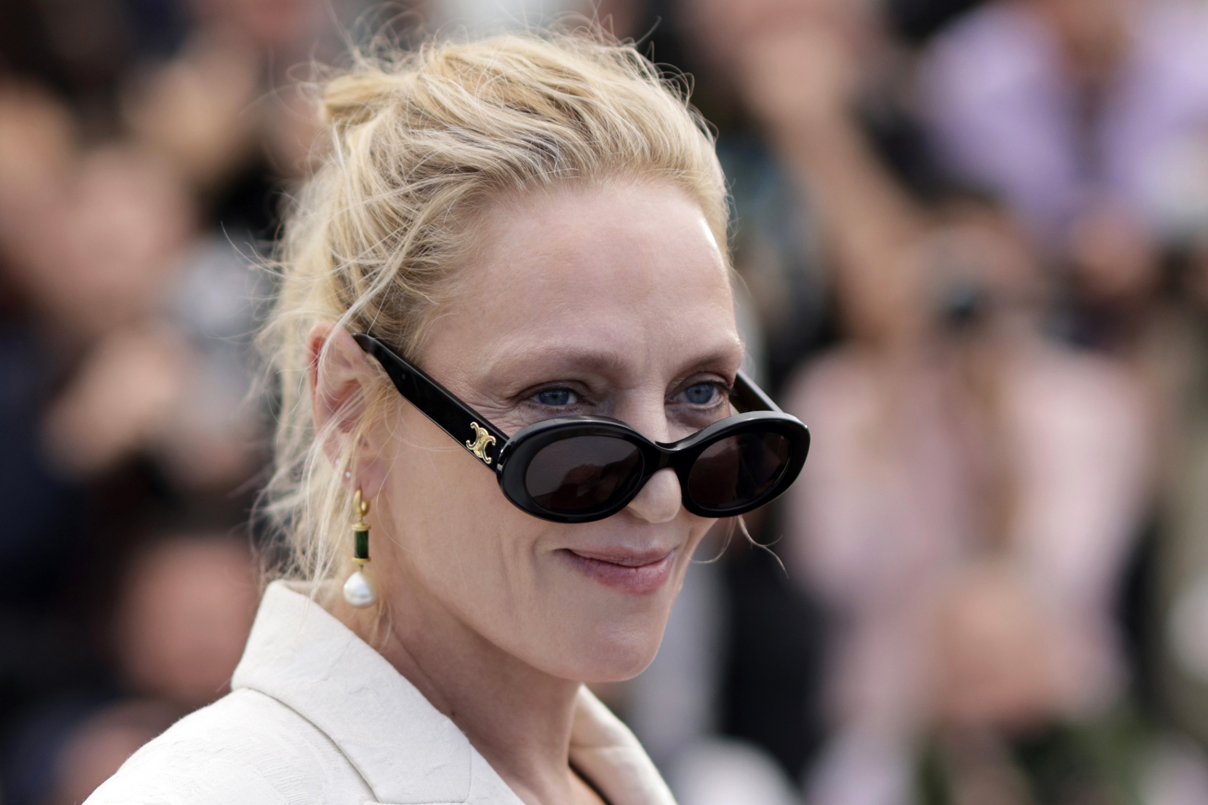 H Uma Thurman στο photocall της ταινίας "Oh, Canada" στη διάρκεια του 77ου Φεστιβάλ Καννών, στις 18 Μαΐου 2024