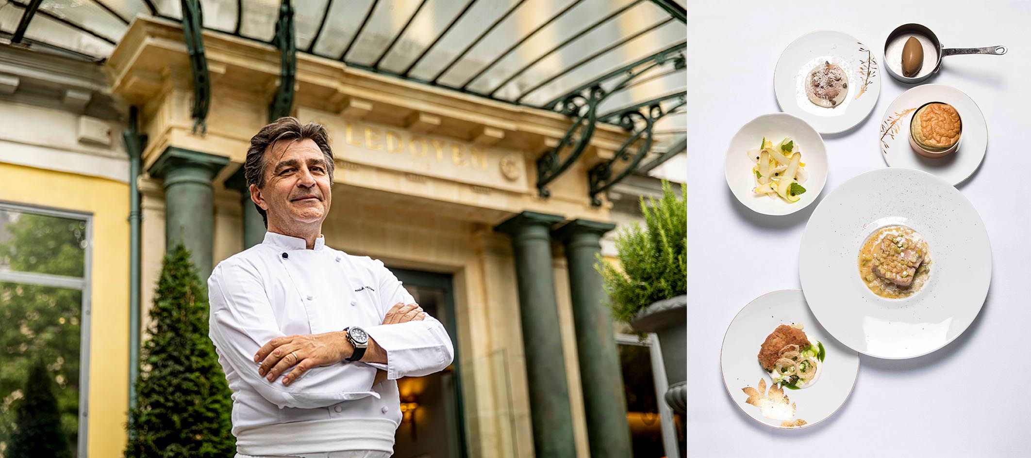 O chef Yannick Alleno με ένα πιάτο του