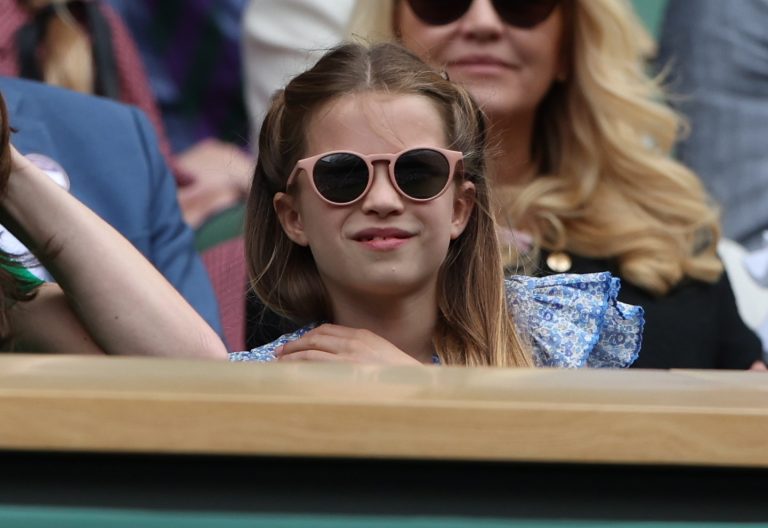 H πριγκίπισσα Charlotte στον τελικό ανδρών στο Wimbledon, 16 Ιουλίου 2023