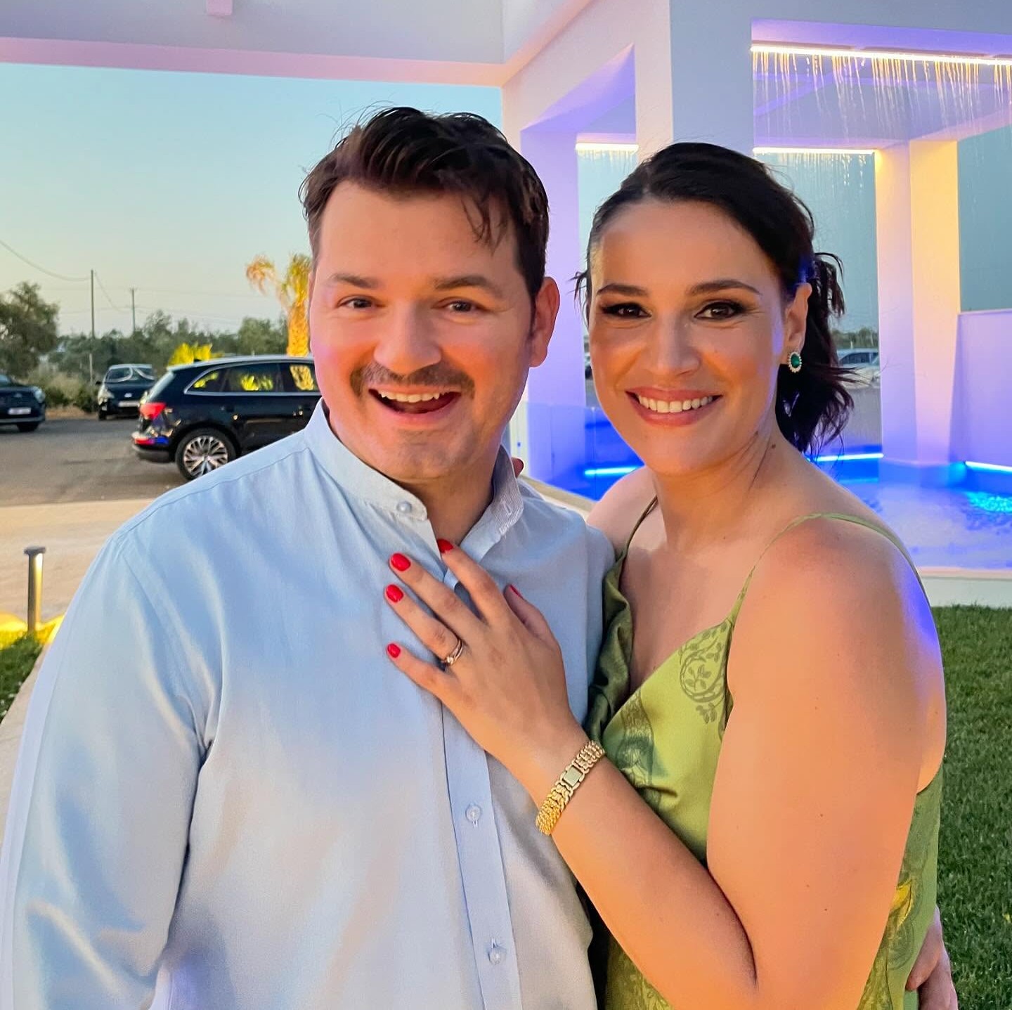 Ο ηθοποιός Ιωάννης Απέργης με τη σύζυγό του