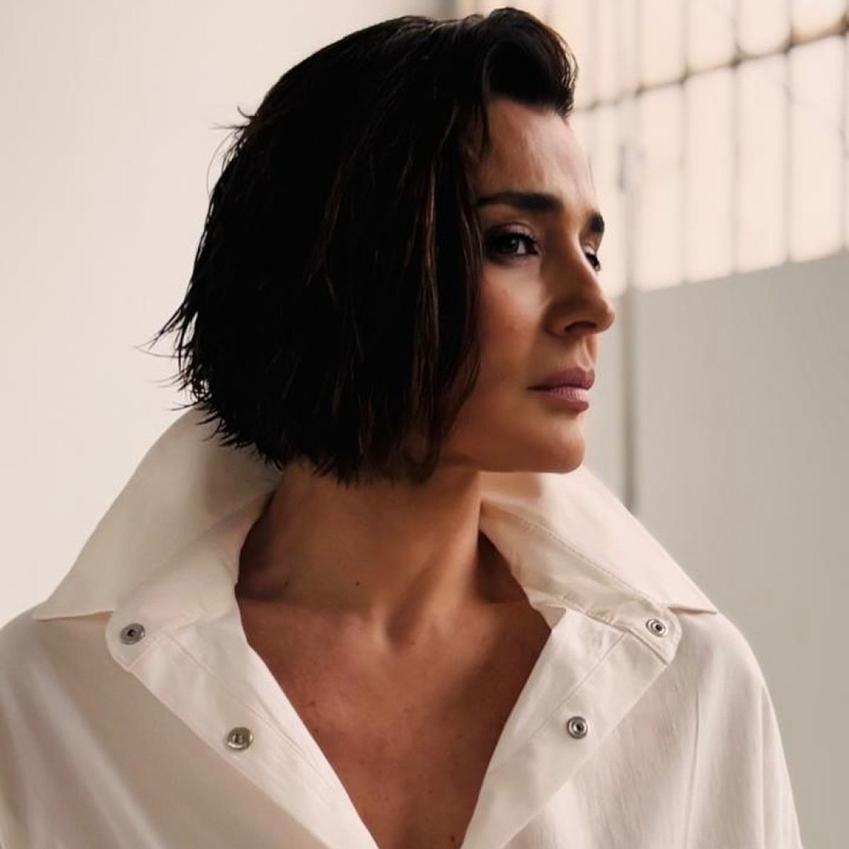 Η Μαρία Ναυπλιώτου με καρέ μαλλιά