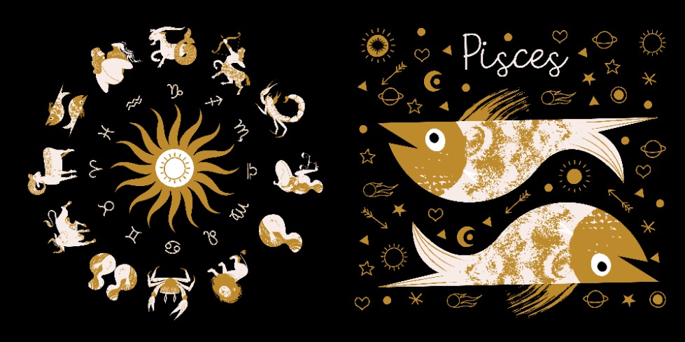 Αστρολογικές προβλέψεις για το ζώδιο των Ιχθύων. Σκίτσο