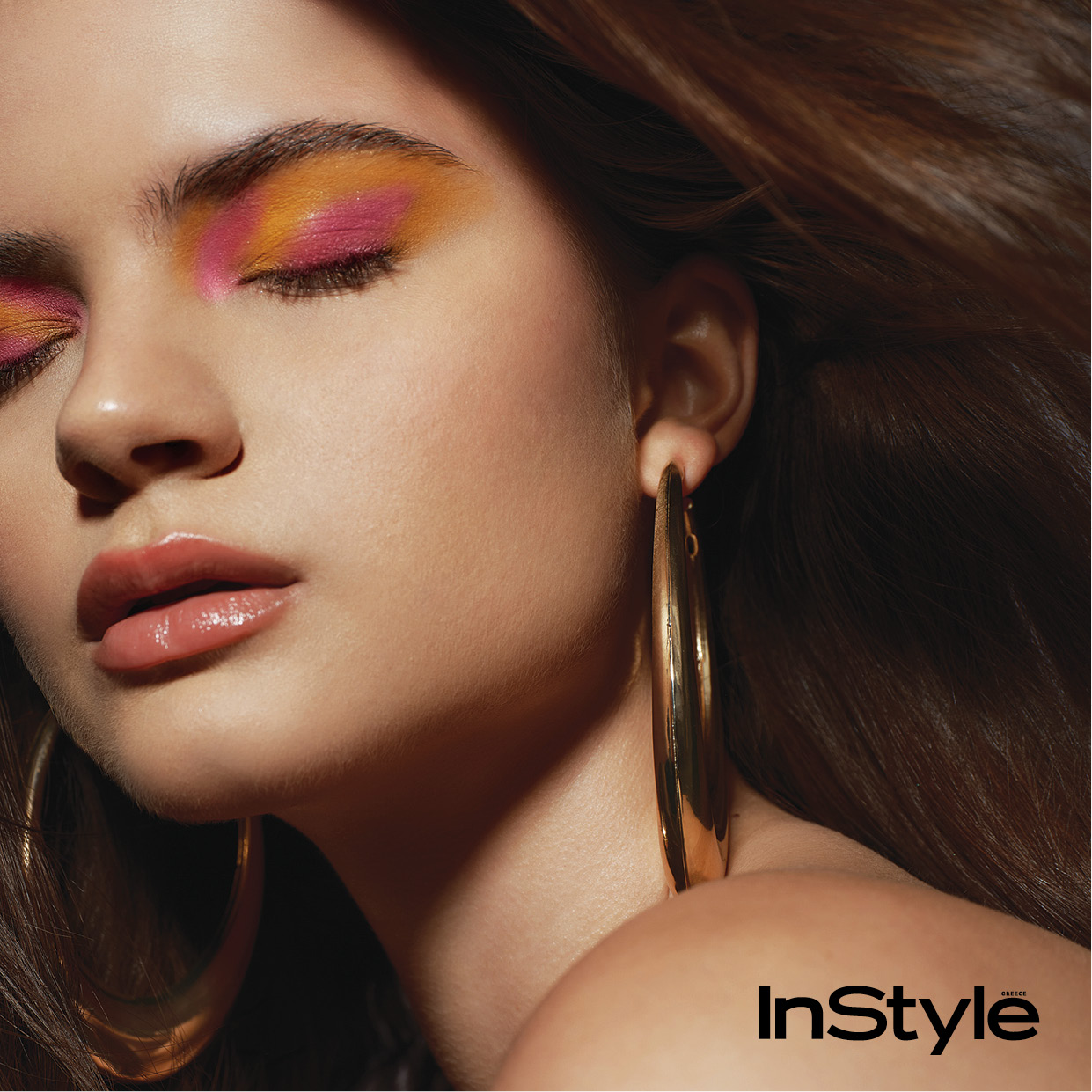 μοντέλο με μακιγιάζ στα μάτια