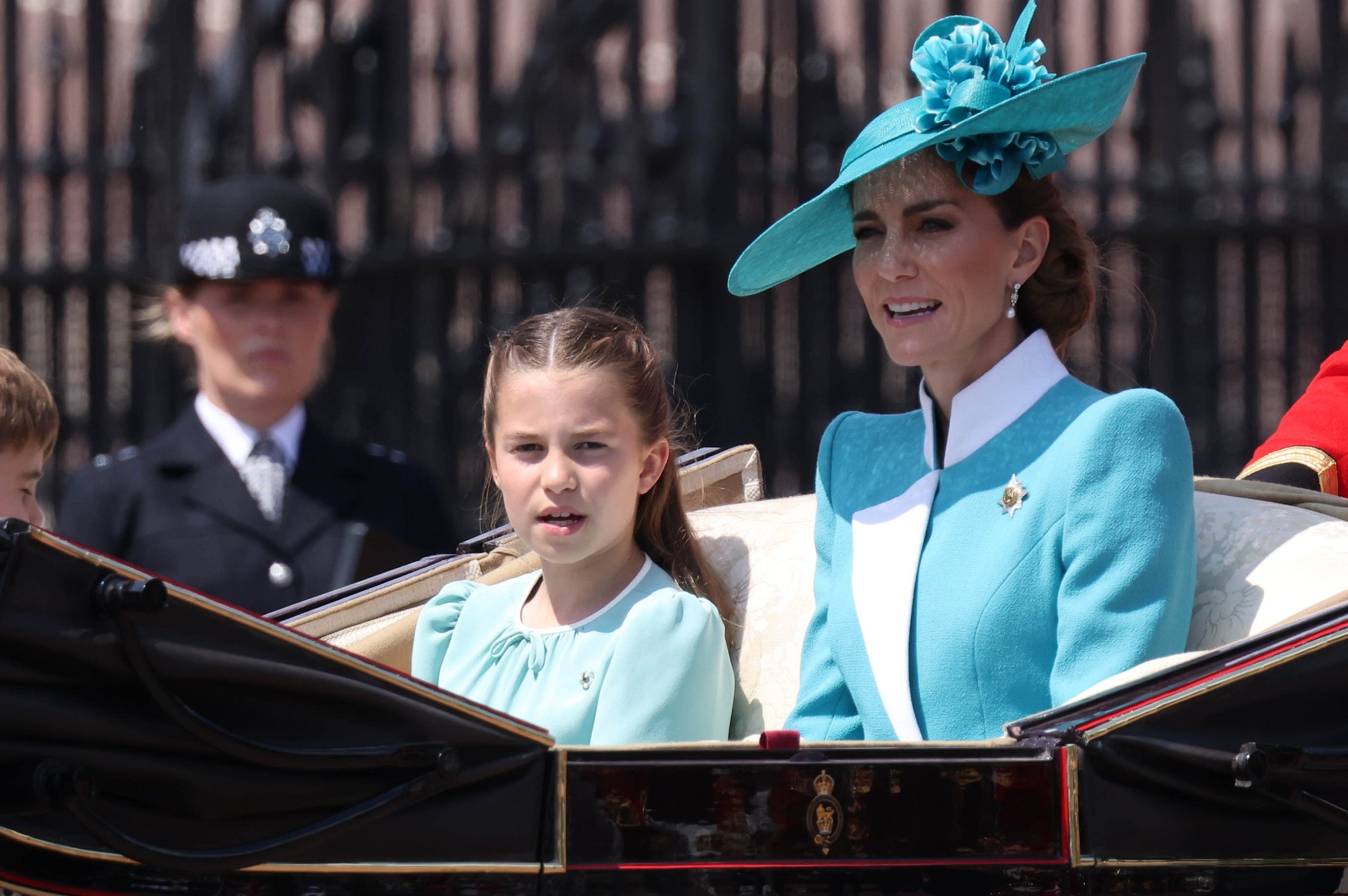 H πριγκίπισσα Charlotte και η Kate Middleton στη διάρκεια του Trooping the Colour, στις 14 Ιουνίου 2025