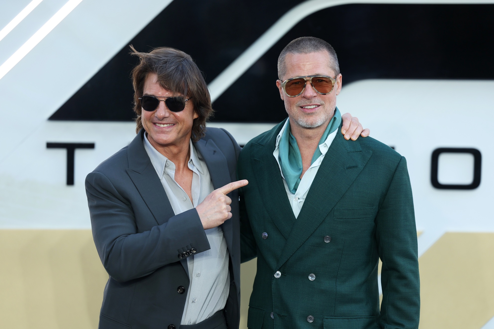 O Tom Cruise και ο Brad Pitt στην ευρωπαϊκή πρεμιέρα της F1 στο Cineworld στην Πλατεία Λέισεστερ στο Λονδίνο, 23 Ιουνίου 2025