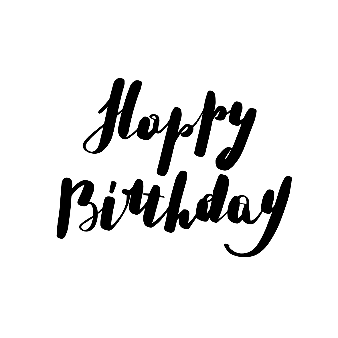 Η λέξη happy Birthday σε λευκό φόντο