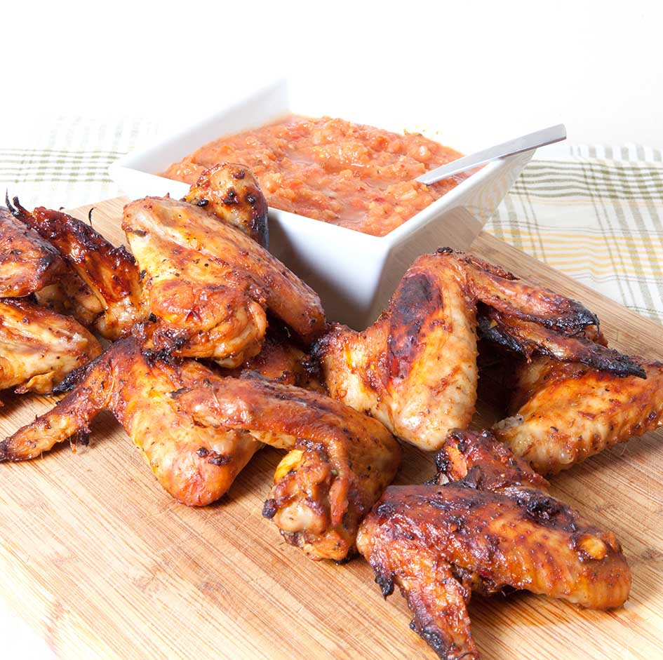 Φτερούγες κοτόπουλο στη σχάρα