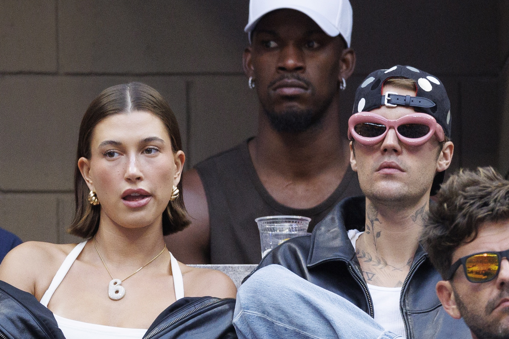 Ο Justin και η Hailey Bieber στο US Open Tennis Championships, 1 Σεπτεμβρίου 2023