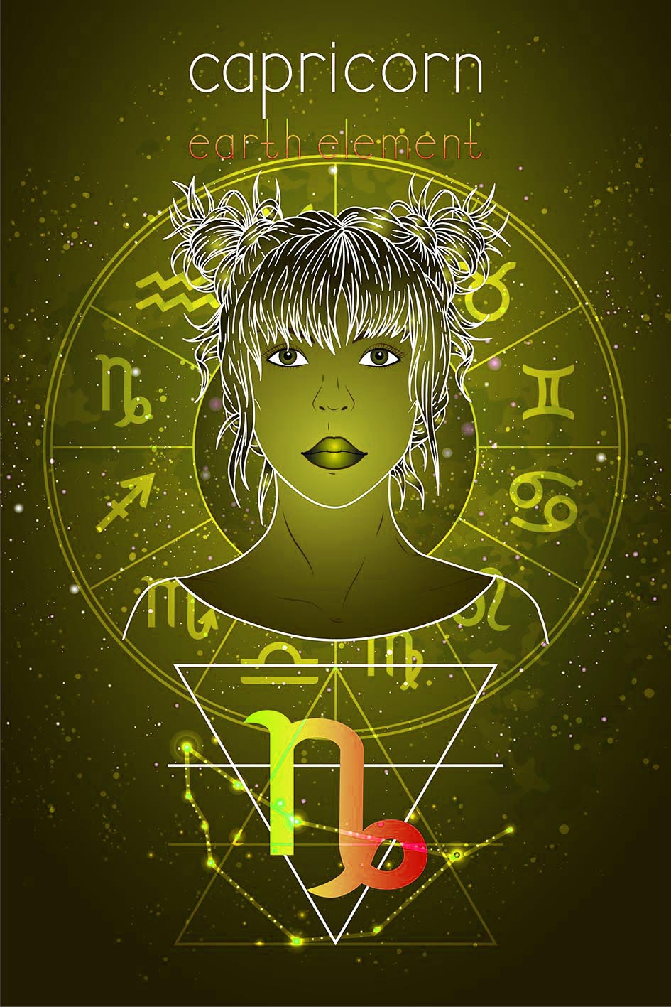 Σε σκίτσο γυναίκας το ζώδιο του Αιγόκερου