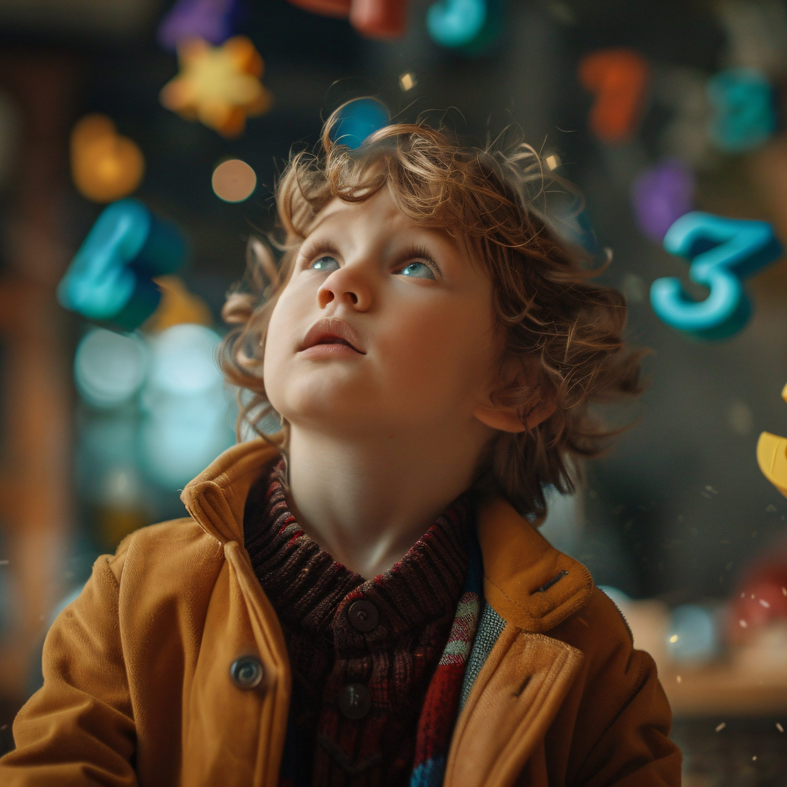 Αγοράκι έξυπνο κοιτάει ψηλά