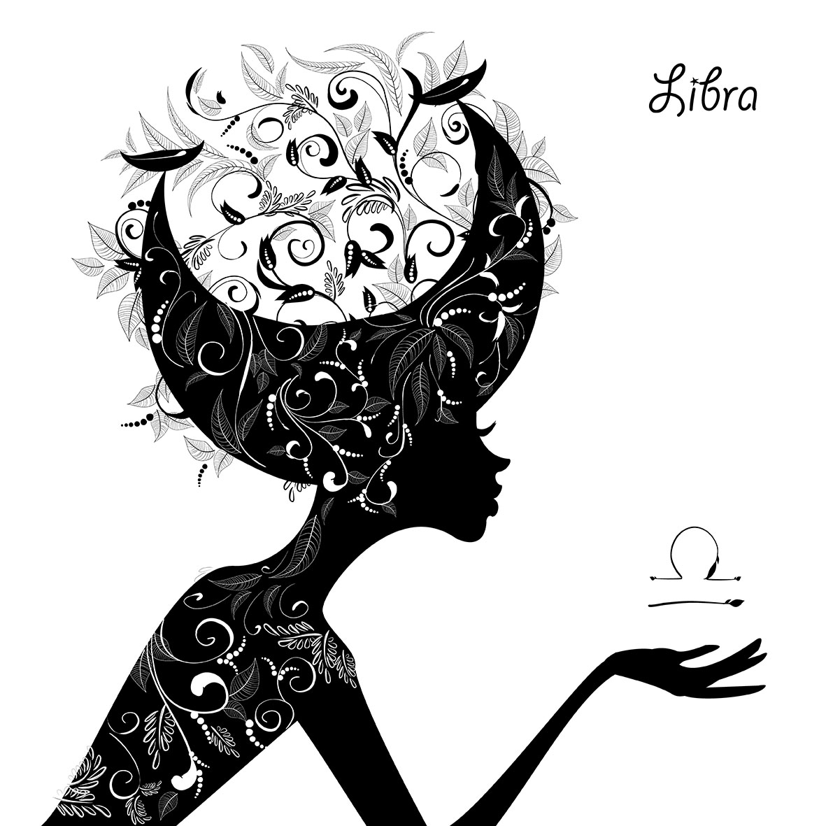 Το ζώδιο του Ζυγού σε σκίτσο γυναίκας