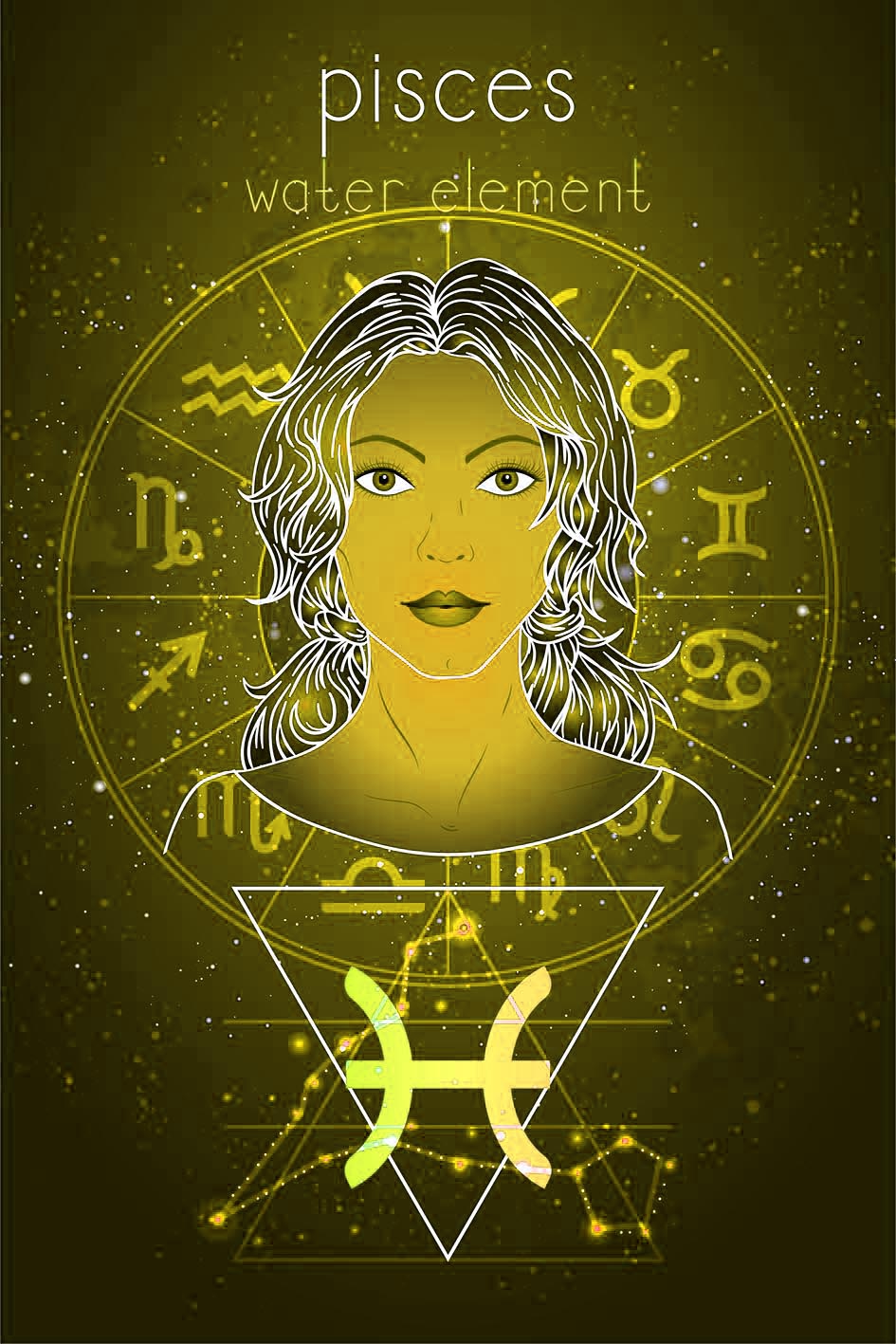 Σε σκίτσο γυναίκας το ζώδιο των Ιχθύων