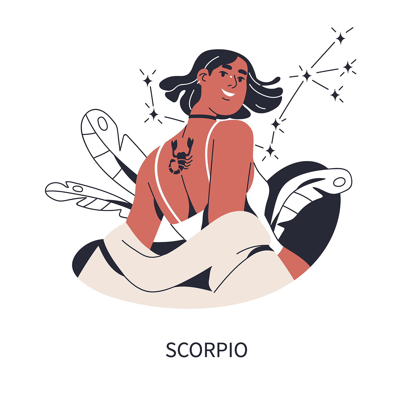 To ζώδιο του Σκορπιού σε σκίτσο