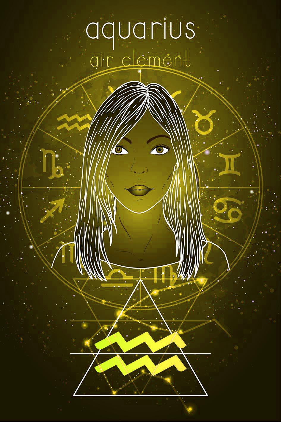 Σε σκίτσο γυναίκας το ζώδιο του Υδροχόου