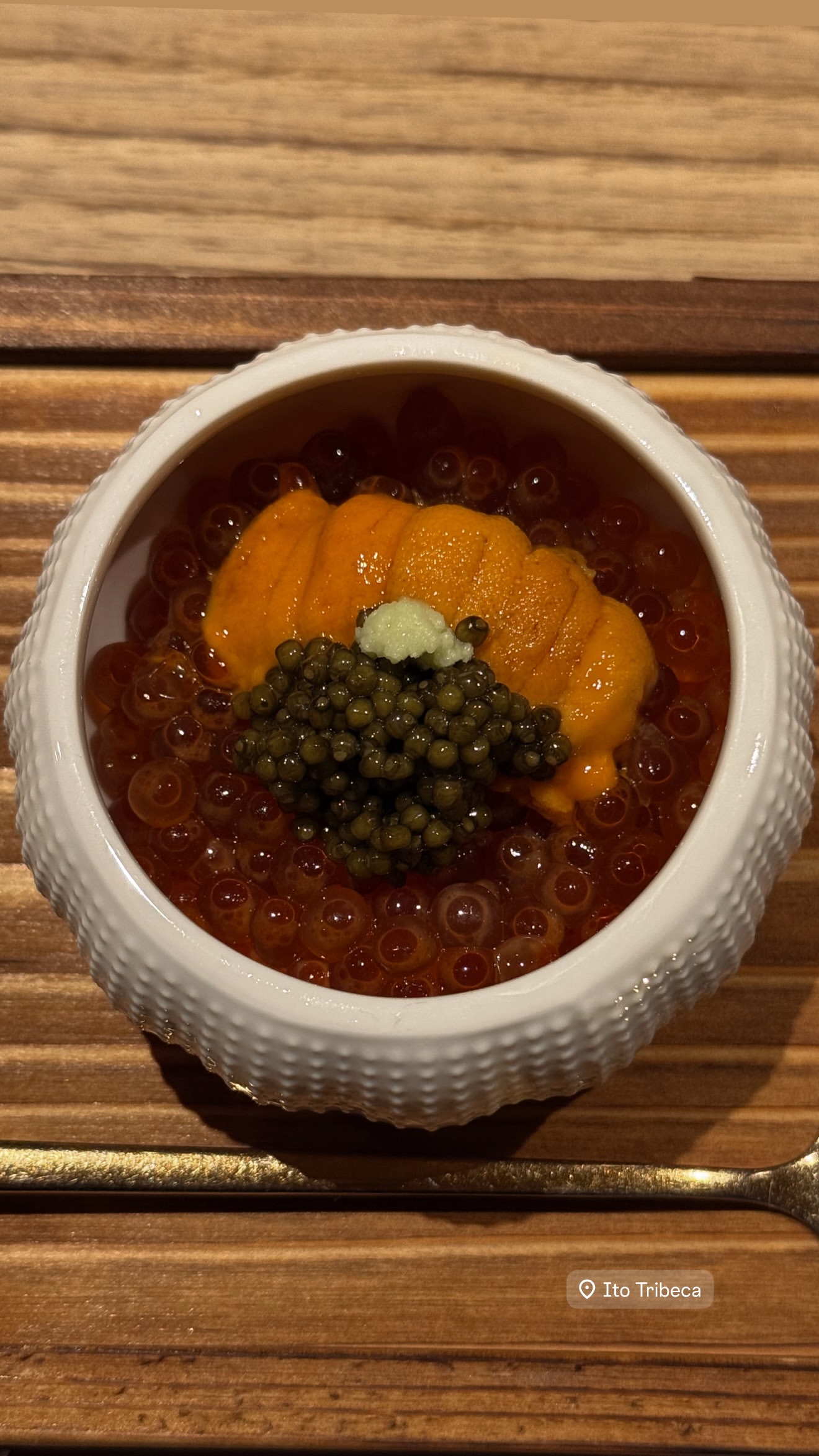 Πιάτο στο γνωστο εστιατόριο ITO Tribeca