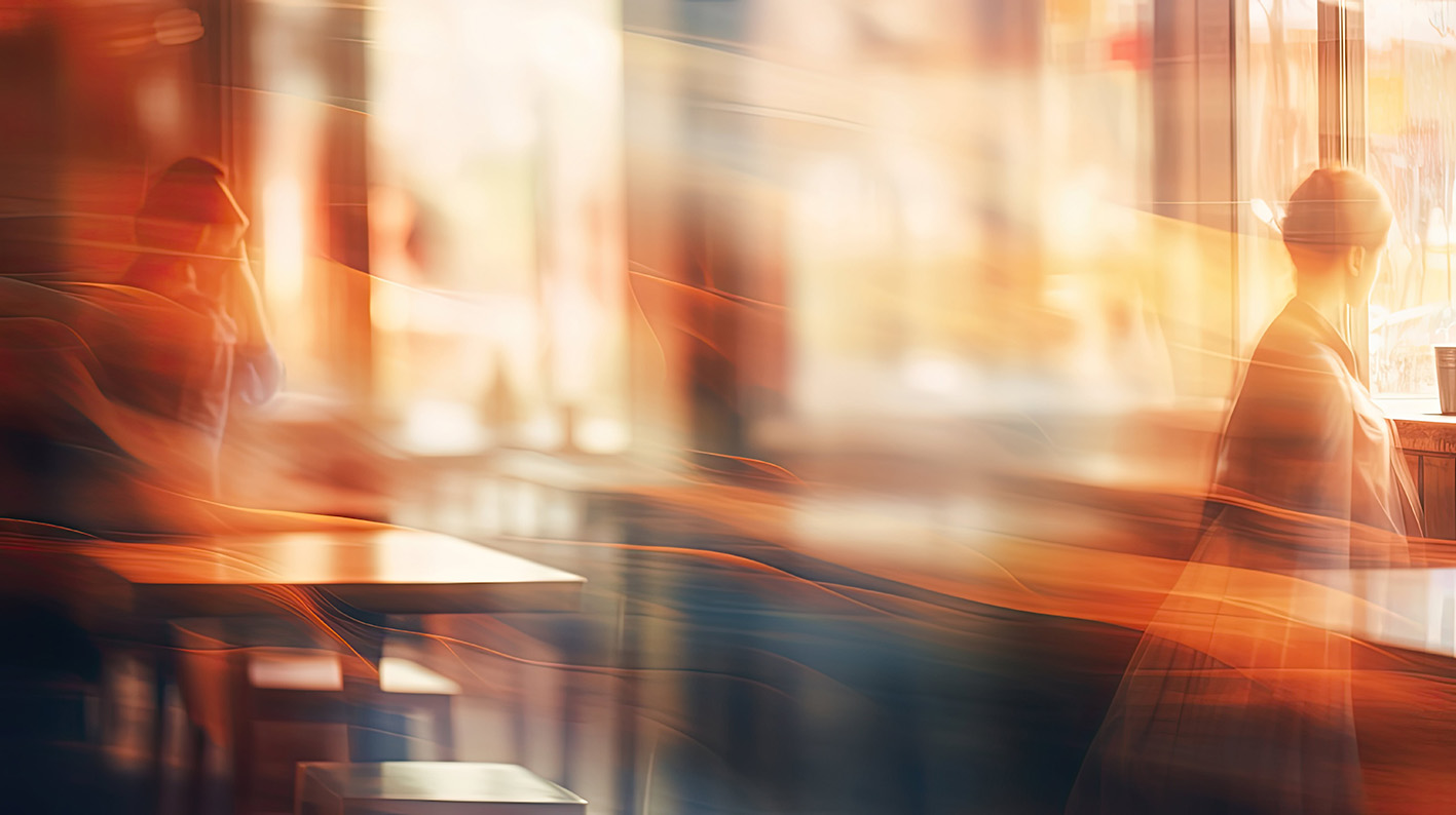 Καφέ μαγαζί σε φωτογραφία κουνημένη