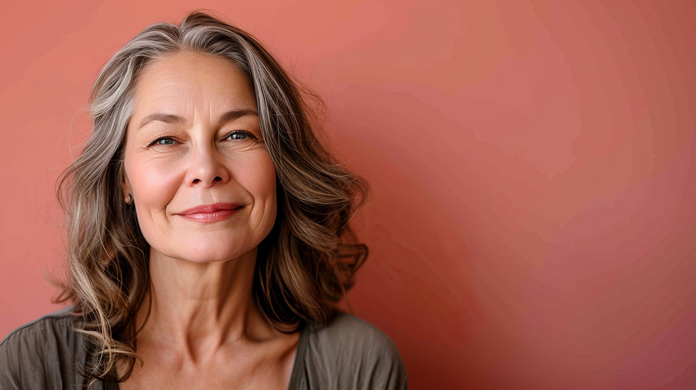 Κοντινό σε γυναικείο πρόσωπο μέσης ηλικίας