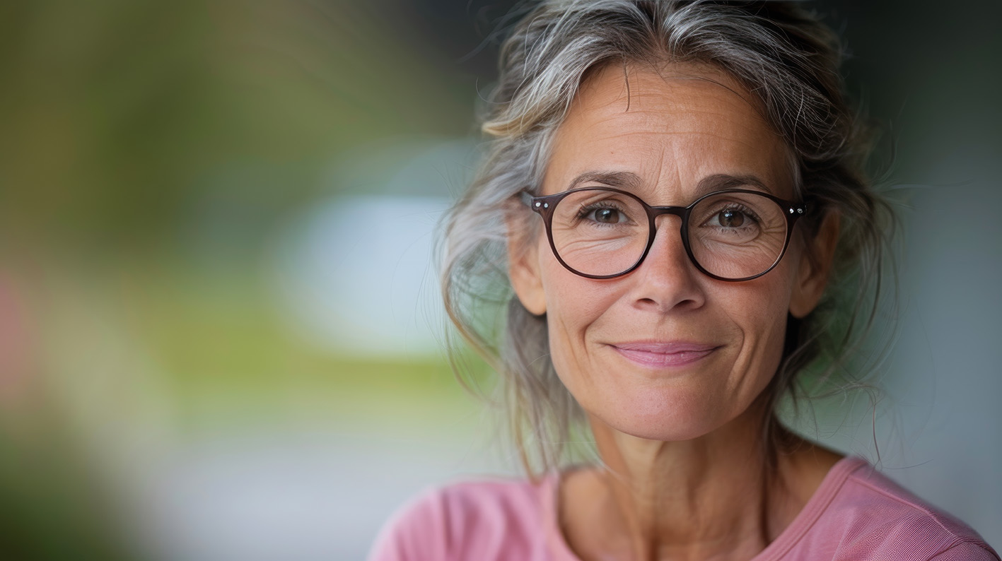 Κοντινό σε γυναικείο πρόσωπο μέσης ηλικίας