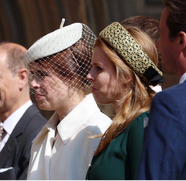 H πριγκίπισσα Ευγενία, η πριγκίπισσα Βεατρίκη στην Πασχαλινή Λειτουργία στο Κάστρο του Ουίνδσορ, 20 Απριλίου 2025
