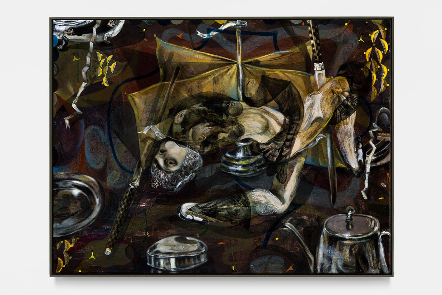 Guglielmo Castelli - Cronaca di uno sfacelo, 2025 - oil on canvas, 60 x 80cm - Courtesy the artist, Sylvia Kouvali, Mendes Wood DM