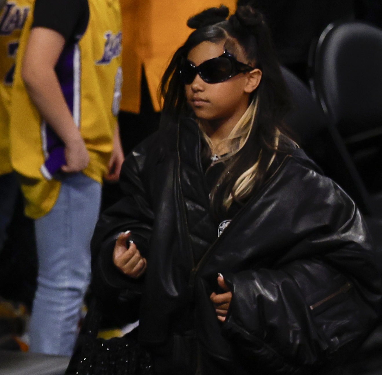 H North West αποχωρεί μετά το τέλος του αγώνα του NBA ανάμεσα στους Golden State Warriors και τους Los Angeles Lakers, στην Καλιφόρνια, 9 Απριλίου 2024