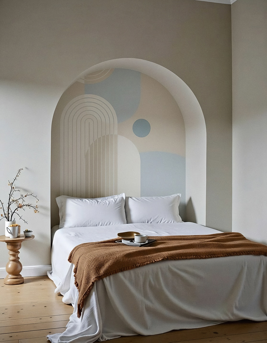 Υπνοδωμάτιο με ταπετσαρία