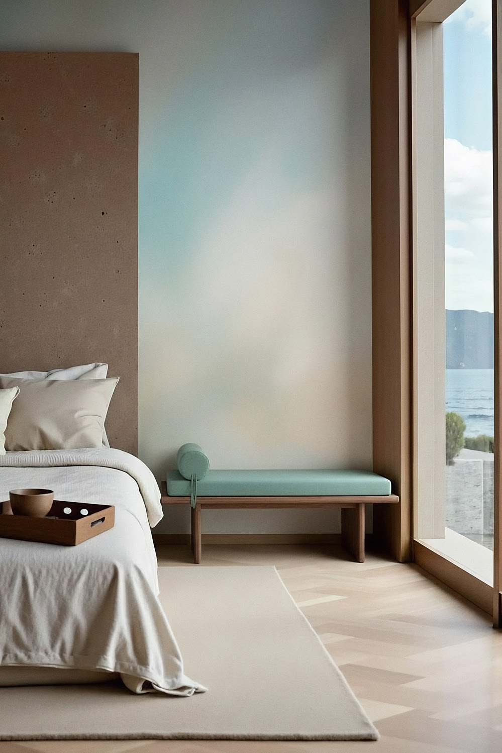 Υπνοδωμάτιο με ταπετσαρία