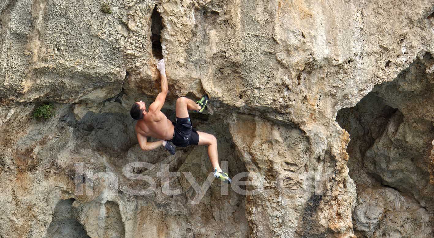 Ο Βαλσαμίδης ο πρωταθλητής Ελλάδας στην αγωνιστική αναρρίχηση και ο βράχος στη μέση του Αιγαίου.