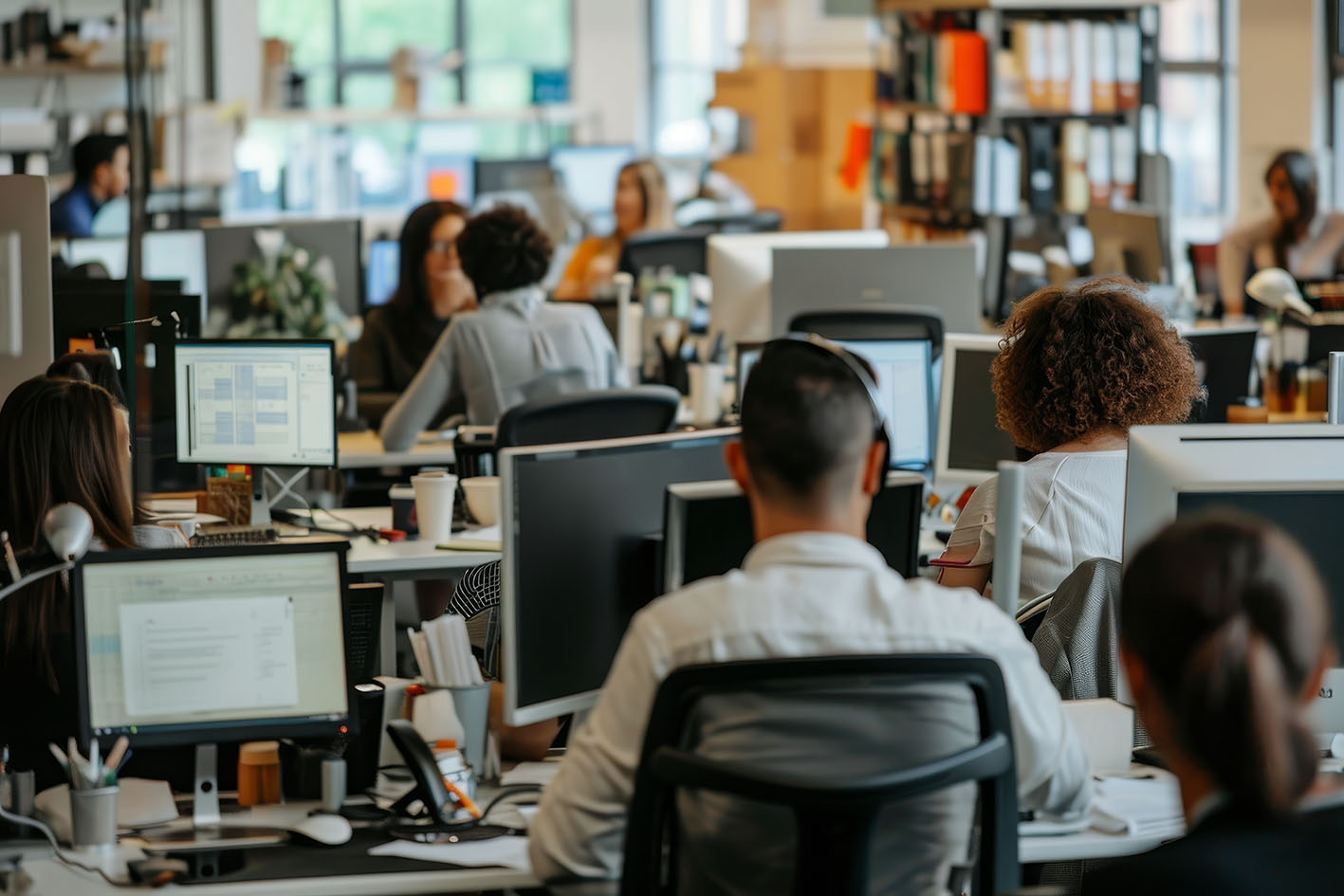 Συνάδελφοι στο γραφείο εργάζονται