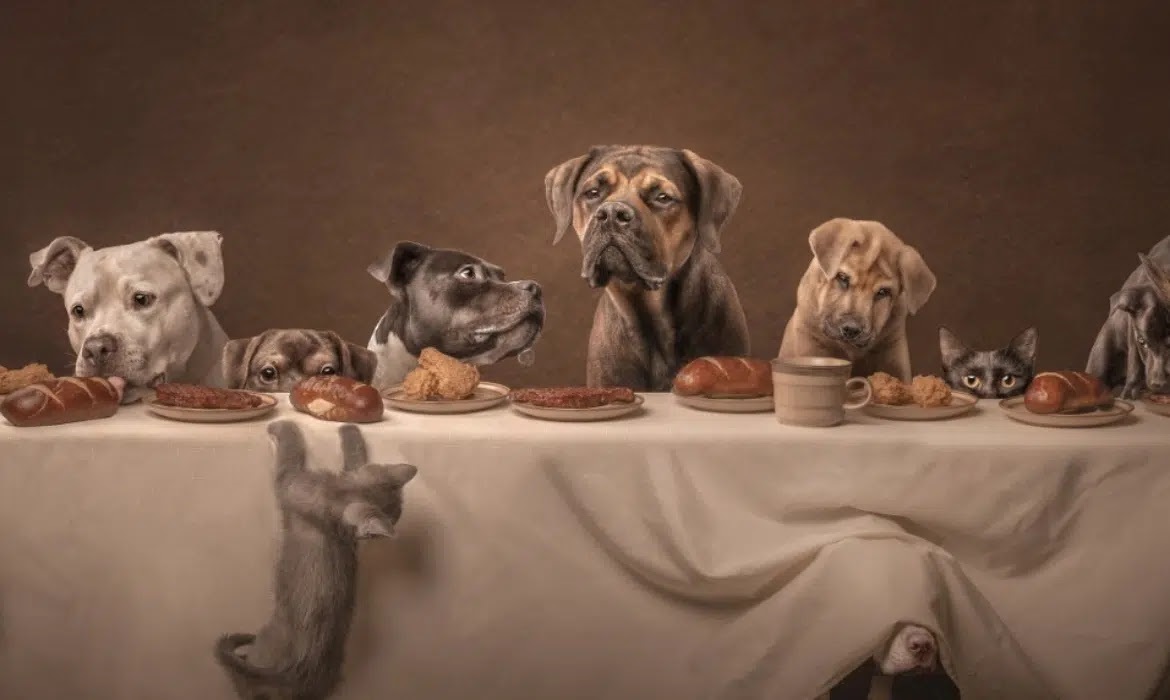 Η φωτογραφία Ώρα Δείπνου της Katie Brockman που κέρδισε στην κατηγορία Open στον διαγωνισμό Dog Photography Awards 2025.