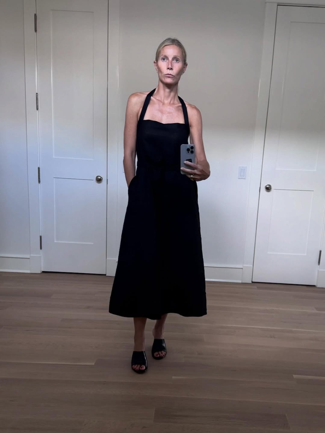 gwyneth paltrow black dress