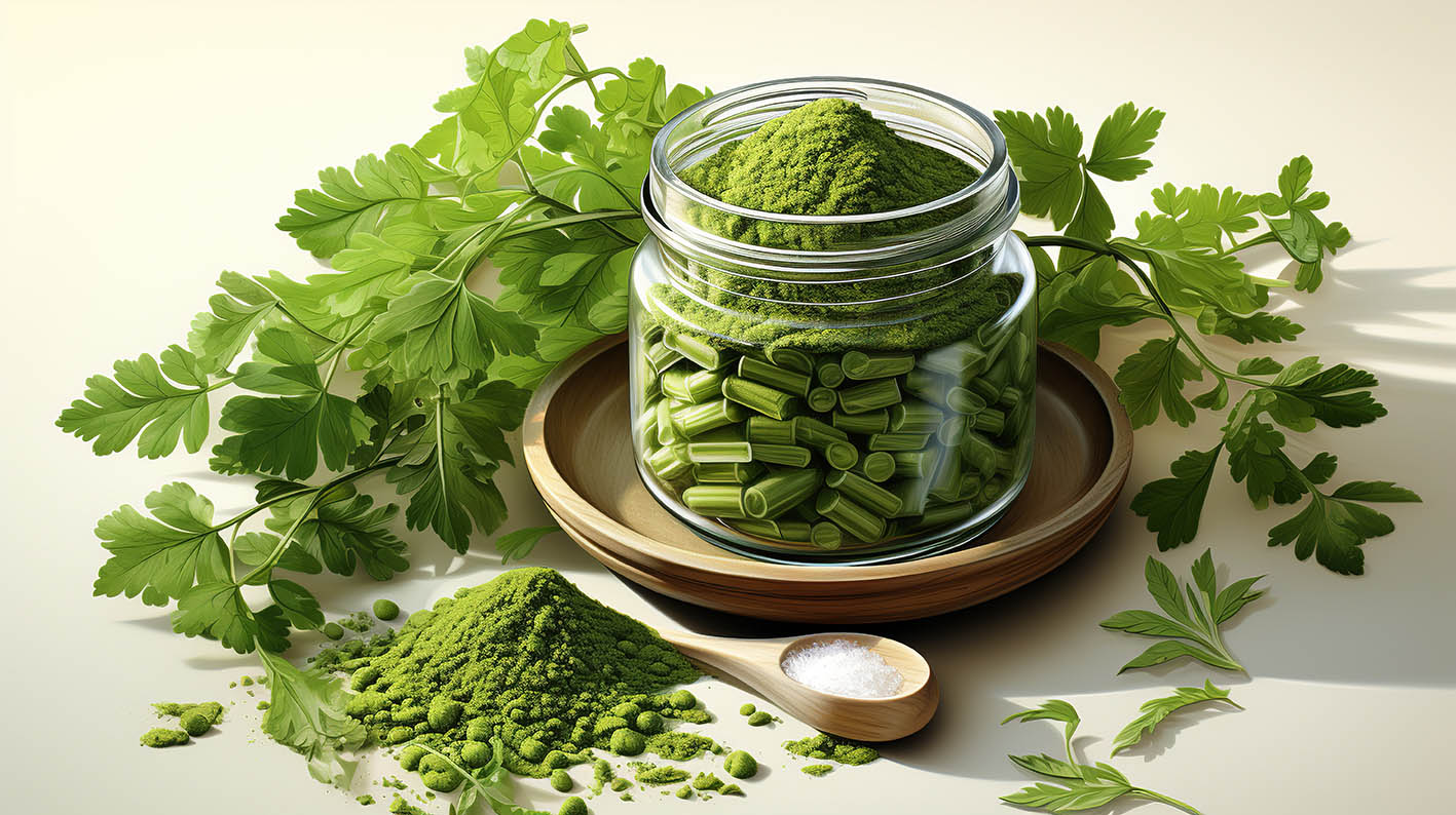 Φύλλα Μόριγκας σε χάπια και σε σκόνη