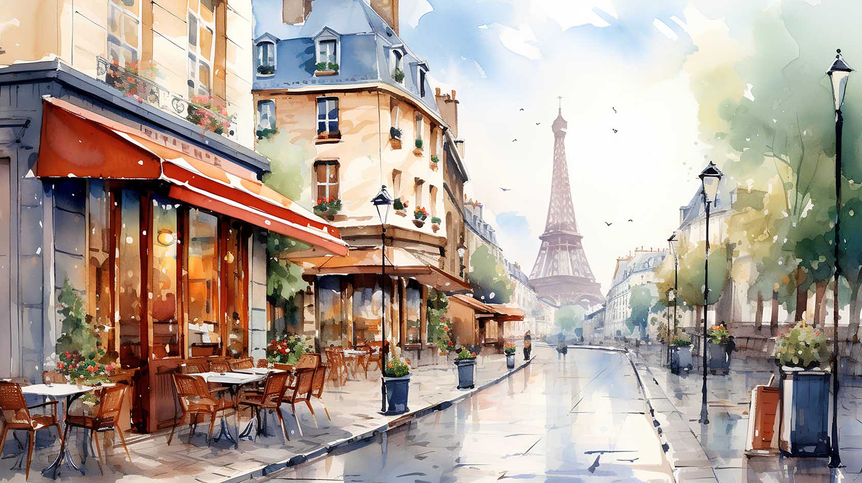 Παρίσι σε σκίτσο.