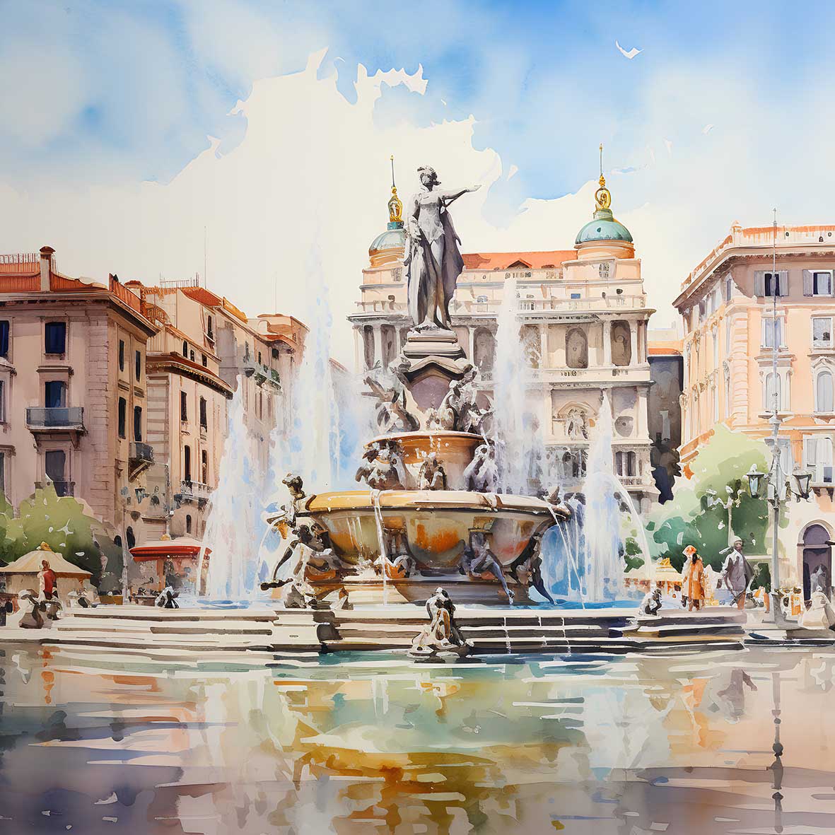 Ρώμη σε σκίτσο.