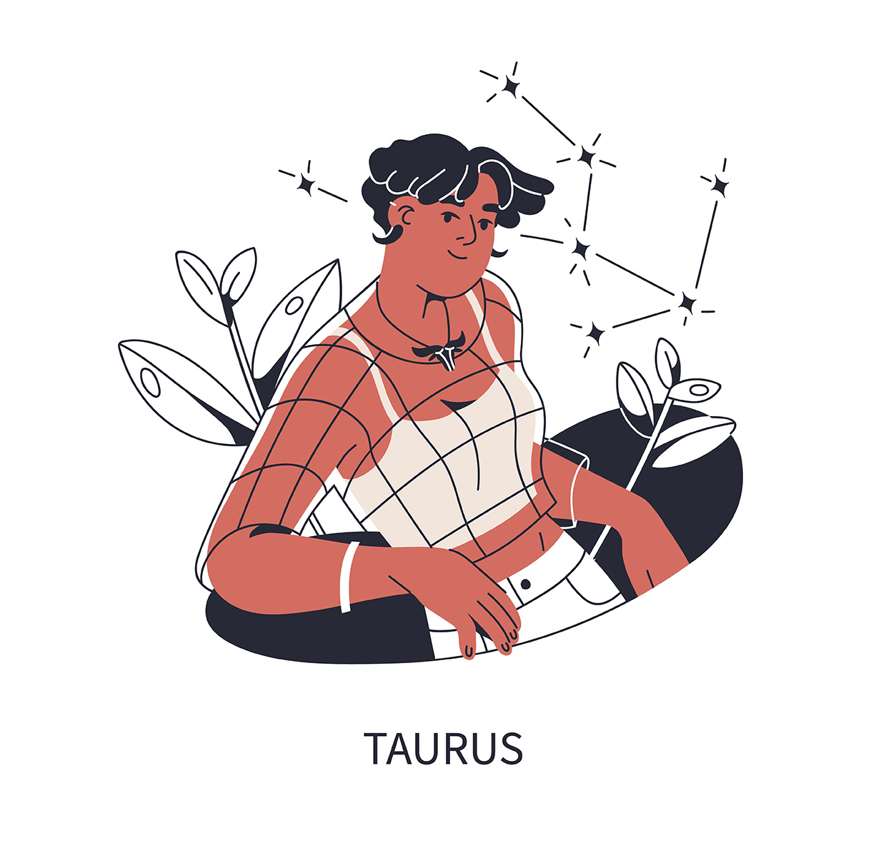 Το ζώδιο του Ταύρου σε σκίτσο γυναίκας