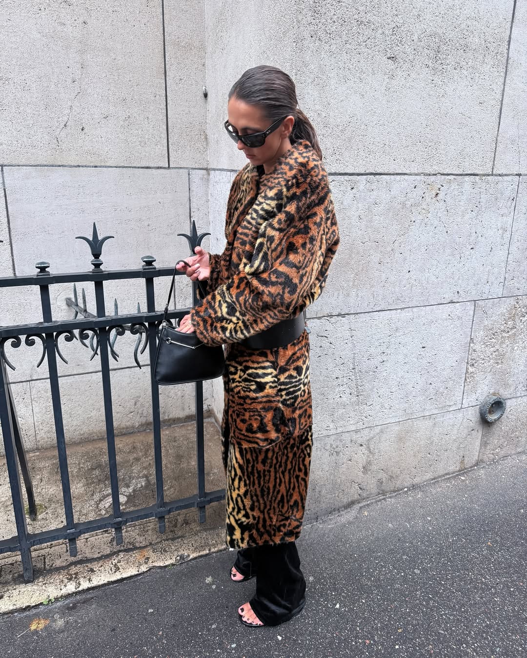 Animal print coat