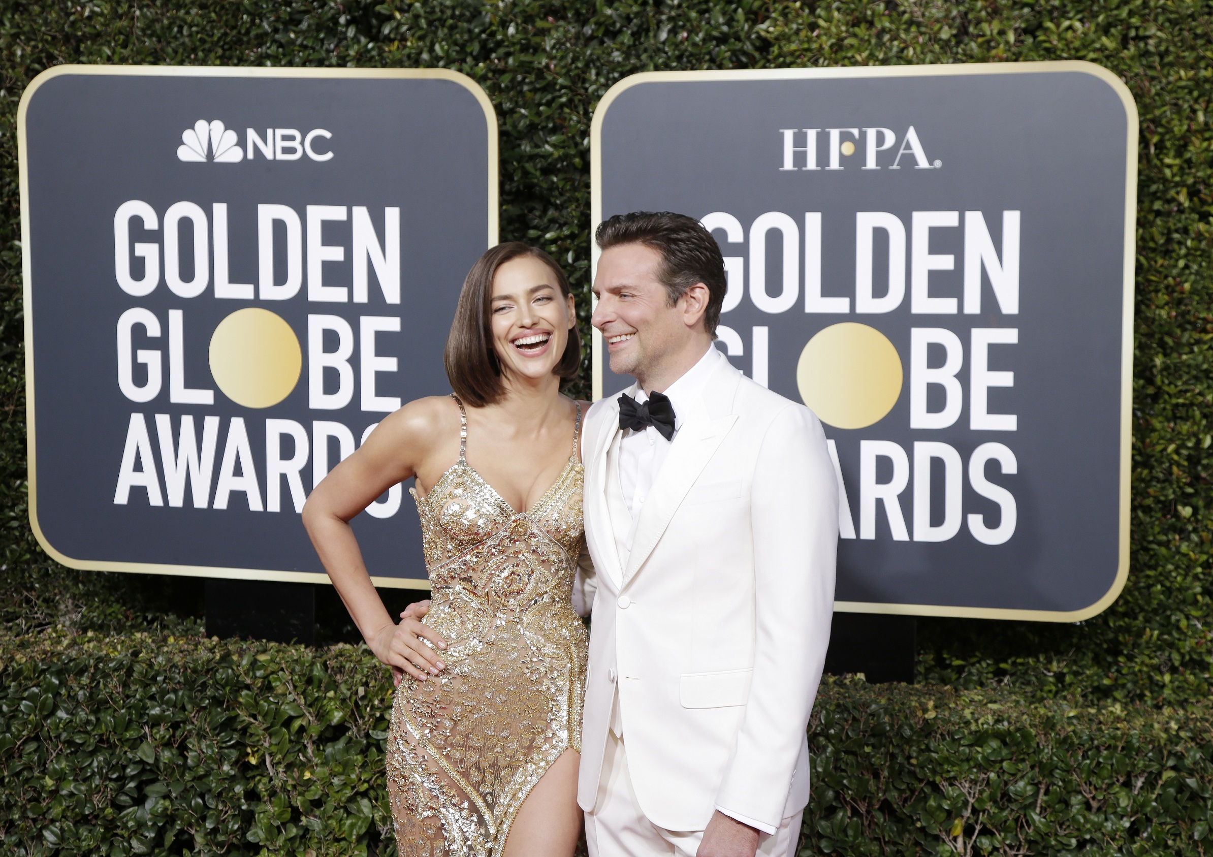 O Bradley Cooper και η Irina Shayk φθάνουν στην τελετή για τις 76ες Χρυσές Σφαίρες στο Μπέβερλι Χιλς, 6 Ιανουαρίου 2019