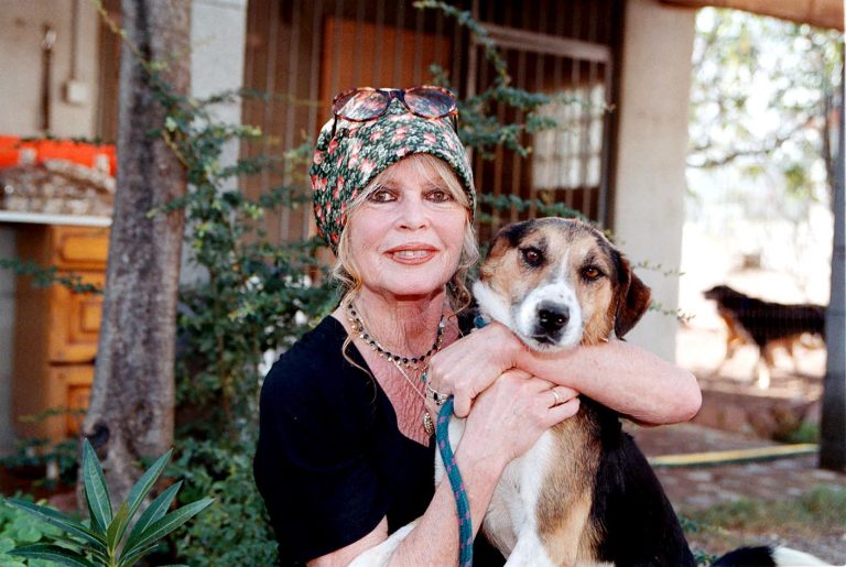 H Brigitte Bardot στο καταφύγιο σκύλων της, "The Nice Dogs" στο Καρνούλ, στις 7 Οκτωβρίου 2001 στο Παρίσι.