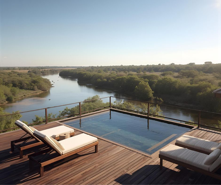 Η πισίνα στο Carmines River Lodge