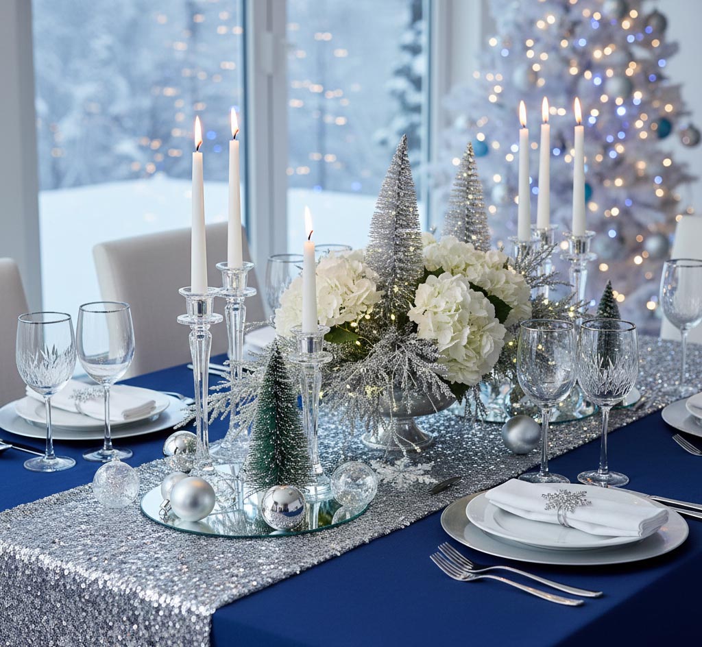 Χριστουγεννιάτικη διακόσμηση στο τραπέζι