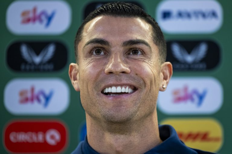 O Cristiano Ronaldo στη συνέντευξη Τύπου στο Στάδιο Aviva στο Δουβλίνο, 12 Νοεμβρίου 2025