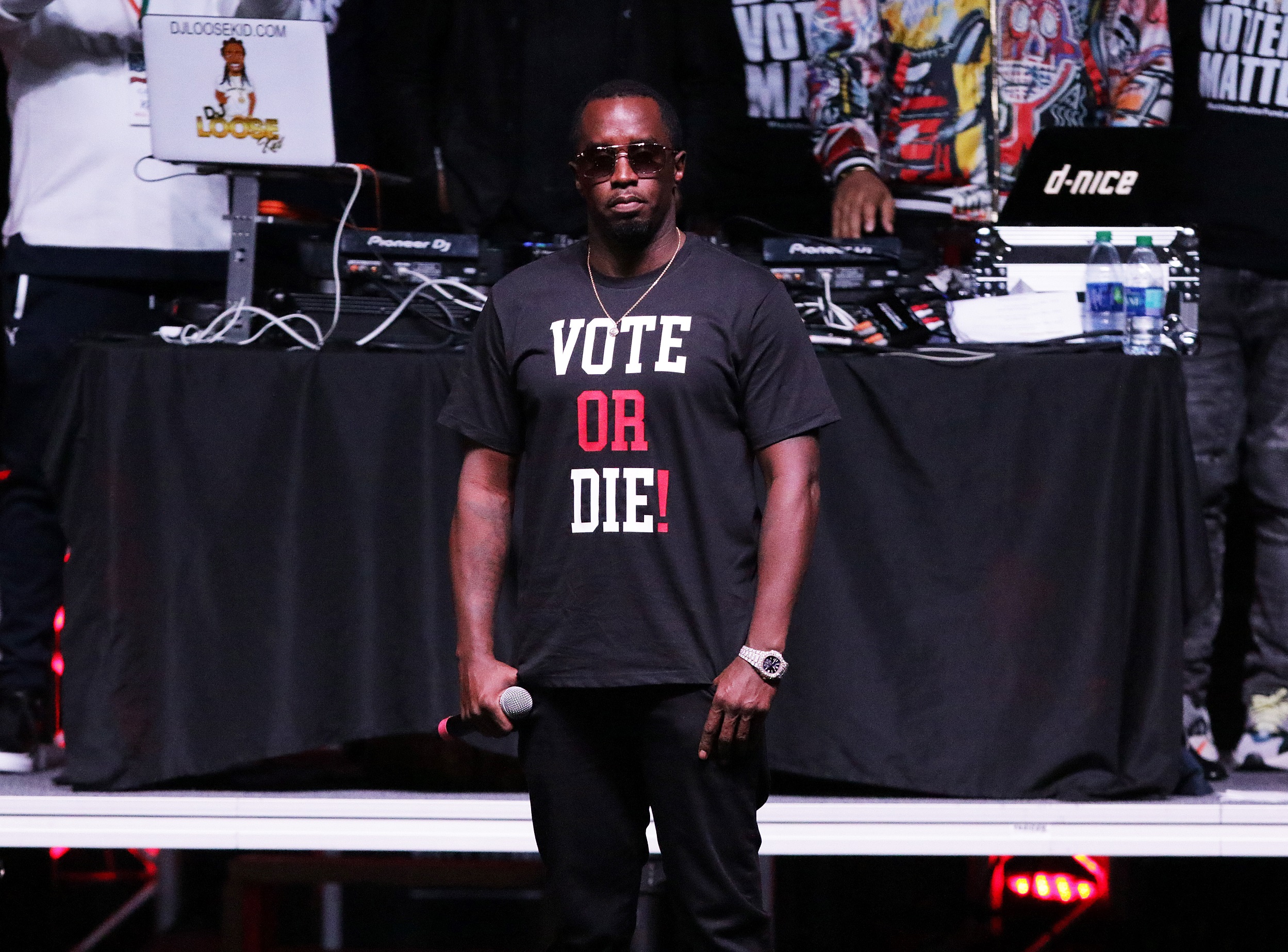 Ο Sean 'Diddy' Combs στην προεκλογική εκστρατεία του Δημοκρατικού Andrew Gillum, δημάρχου της Ταλαχάσι στη Φλόριντα, 5 Νοεμβρίου 2018