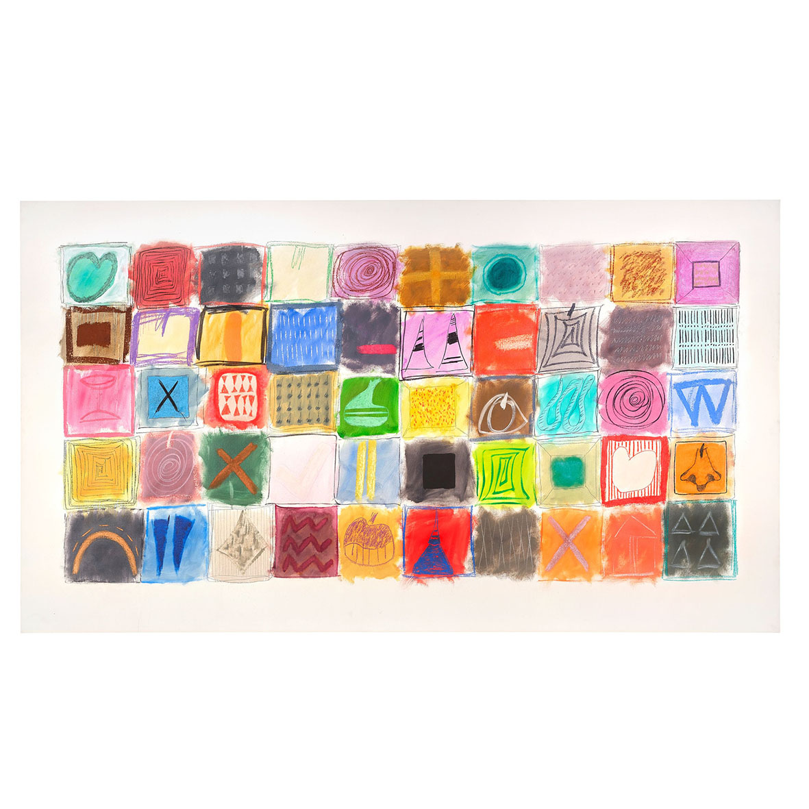 Ida Rittenber Kohlmeyer, Horizontal Rectangles, 1981. Λάδι, λαδομπογιά και κάρβουνο σε καμβά,  154,9 x 271,8 εκ.  / Πωλήθηκε προς 70.350 δολάρια. / Συλλογή Gene Hackman: Μια Ζωή στην Τέχνη / 19 Νοεμβρίου 2025 / Νέα Υόρκη.