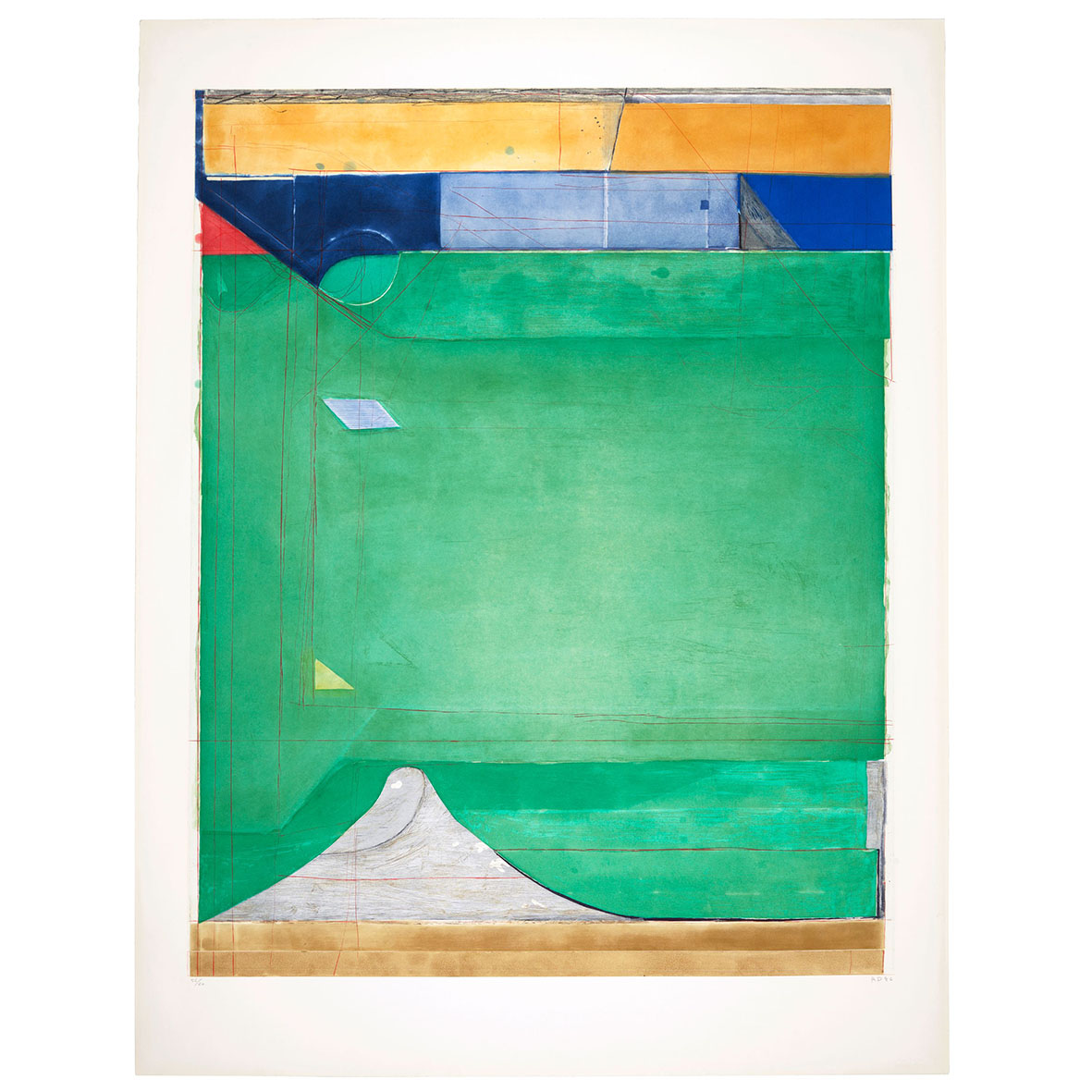 Richard Diebenkorn, Green (Liguori 294), 1986. Πωλήθηκε για 419.600 δολάρια. / Συλλογή Gene Hackman: Μια Ζωή στην Τέχνη / 19 Νοεμβρίου 2025 / Νέα Υόρκη.