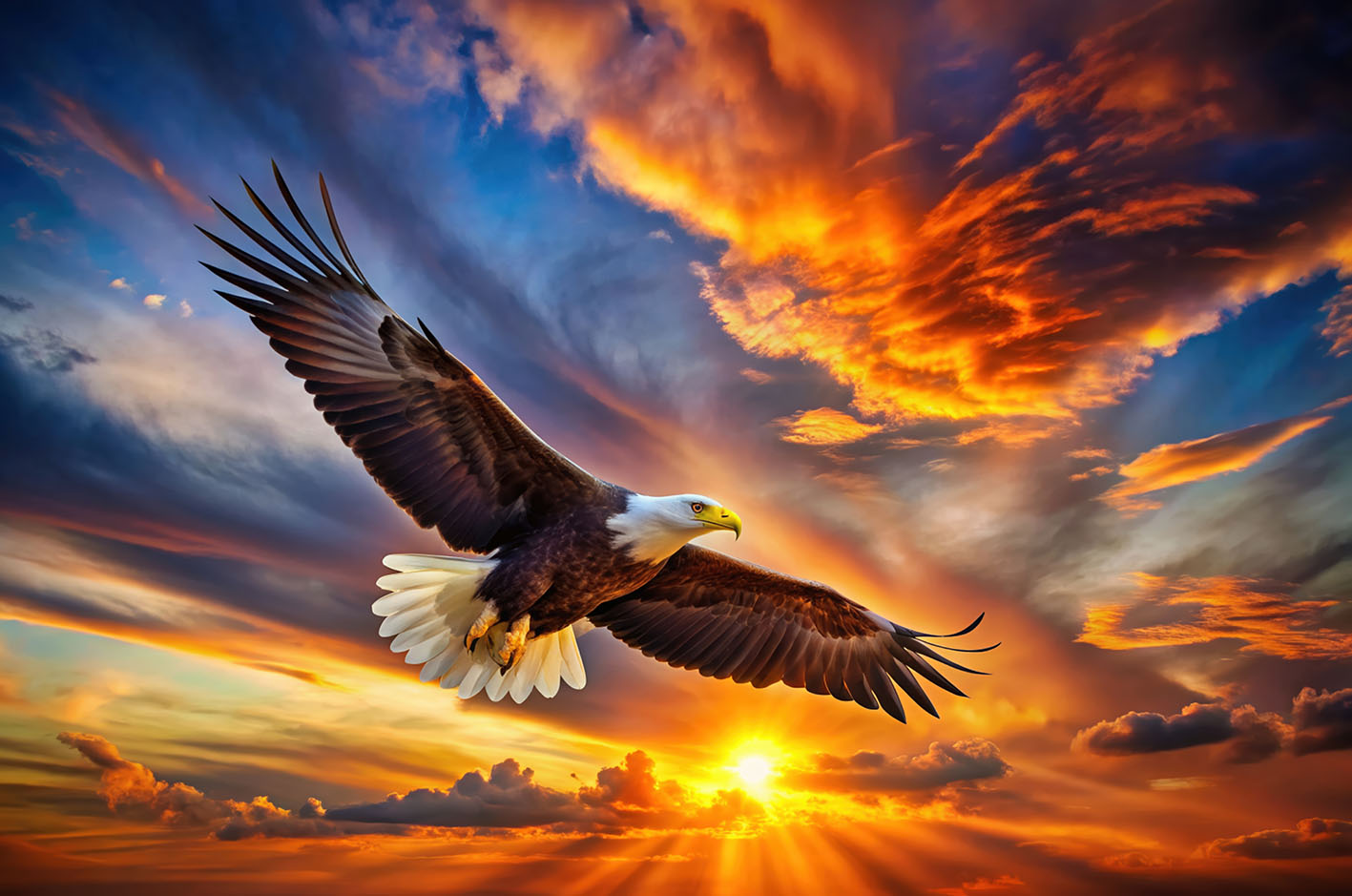 Αετός ονειρικός πετάει σχέδιο με χρώματα