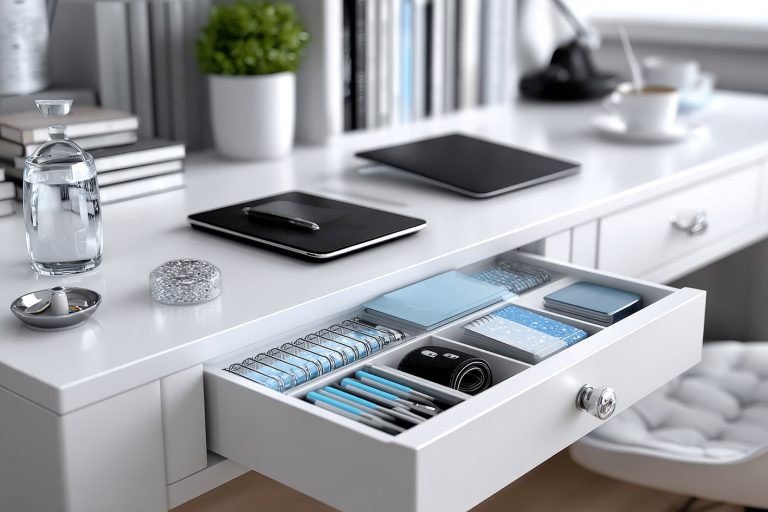 Τακτοποιημένο μοντέρνο έπιπλο γραφείου