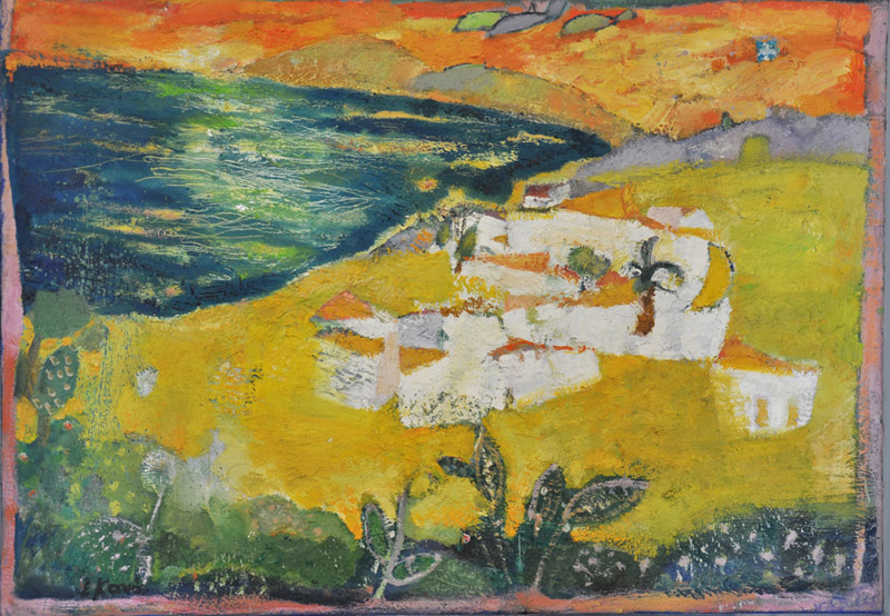 Έργο της Ειρήνης Κανά. Κέα, Τζιά, 70x100 εκ.