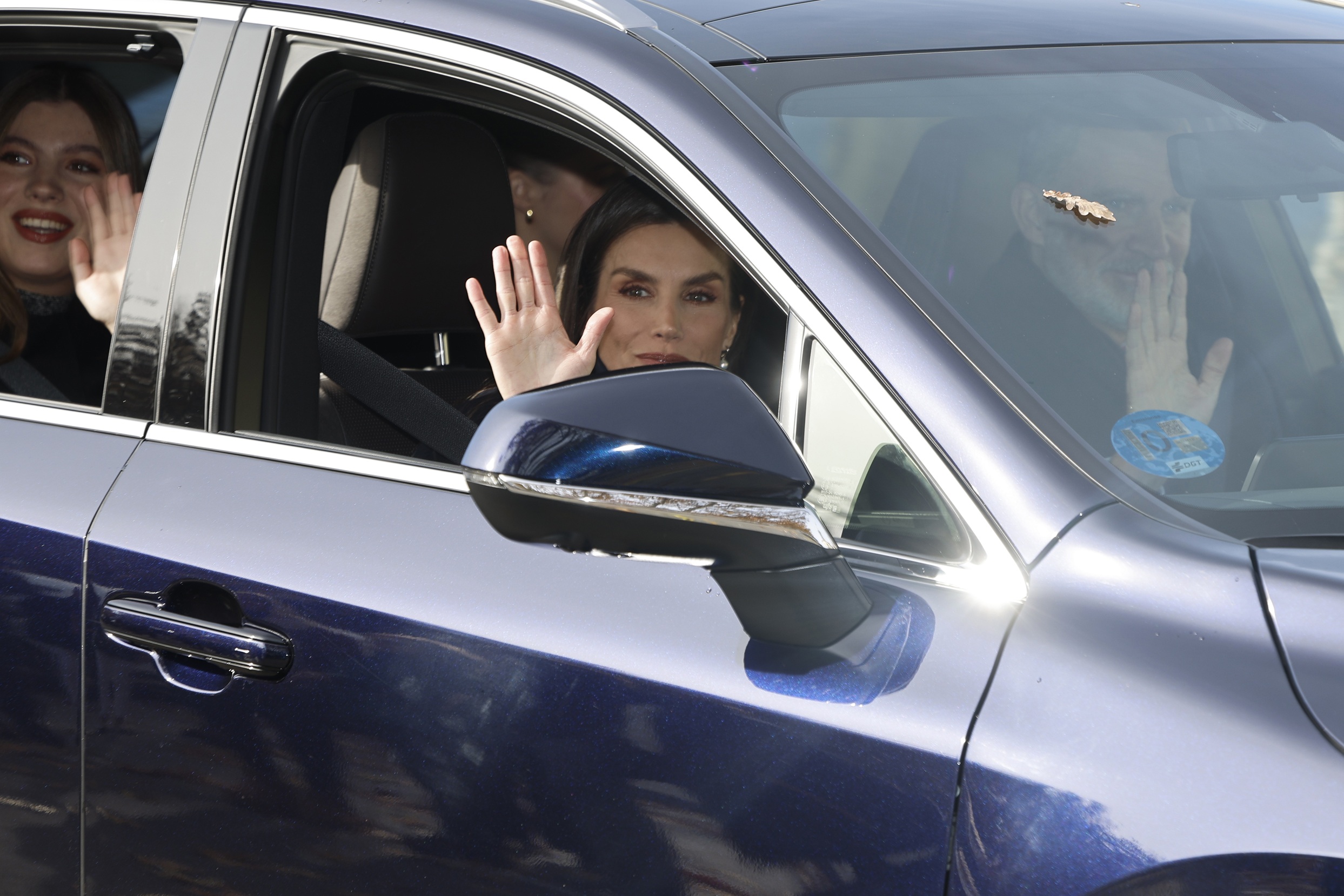 Ο βασιλιάς Felipe, η βασίλισσα Letizia, η πριγκίπισσα Leonor και η πριγκίπισσα Sofia φθάνουν στην τελετή για την 50η επέτειο αποκατάστασης της μοναρχίας στην Ισπανία στο Παλάτι Ελ Πάρδο της Μαδρίτης, 22 Nοεμβρίου 2025