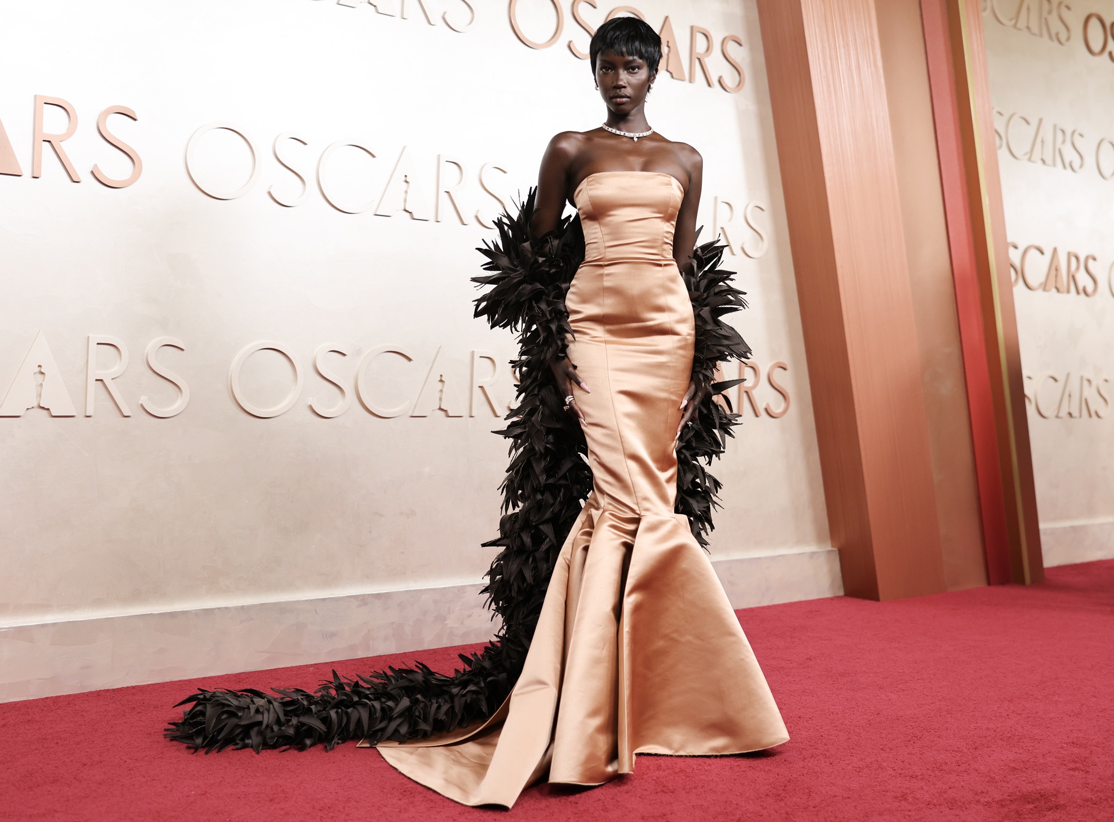 H Anok Yai στο κόκκινο χαλί των Όσκαρ στο Dolby Theatre στο Χόλιγουντ, 2 Μαρτίου 2025